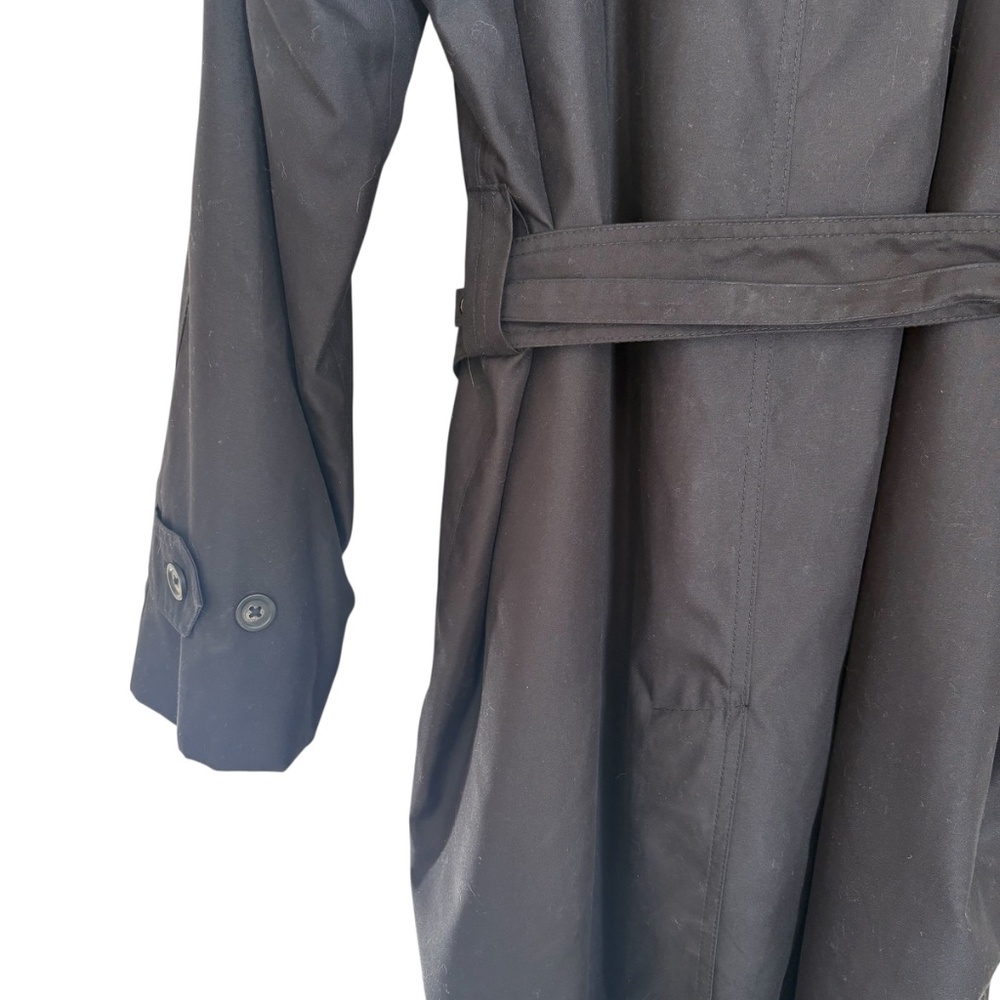 Vintage Y2K Lauren Ralph Lauren Men's Black Trench‎ Coat 44R Belted Waterproof - Picture 7 of 11